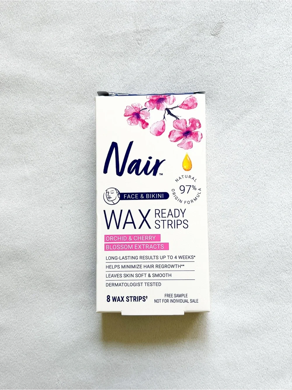 Nair Face & Bikini Wax Ready Strips — Pink Floral